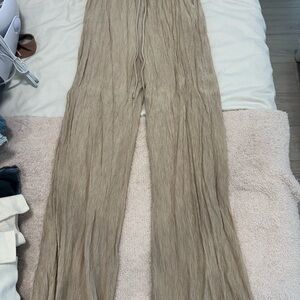 Abercrombie & Fitch Tan Wide Leg Pants